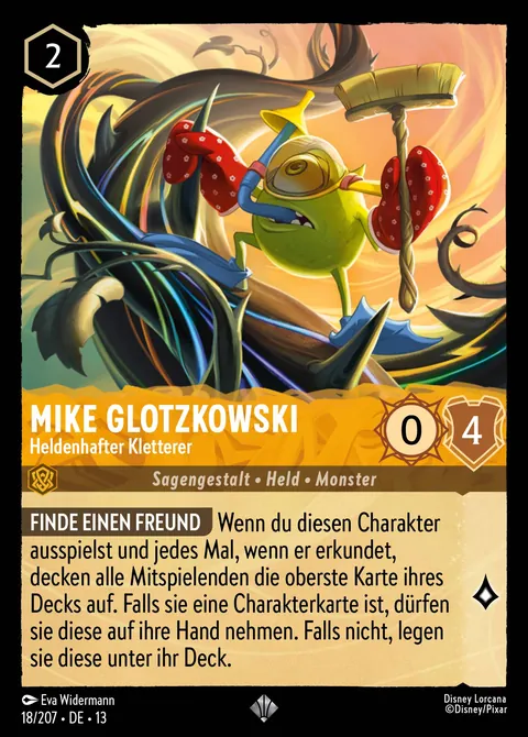 Mike Glotzkowski - Heldenhafter Kletterer #018 Angriff der Ranke! Disney Lorcana-Karte (Near Mint)