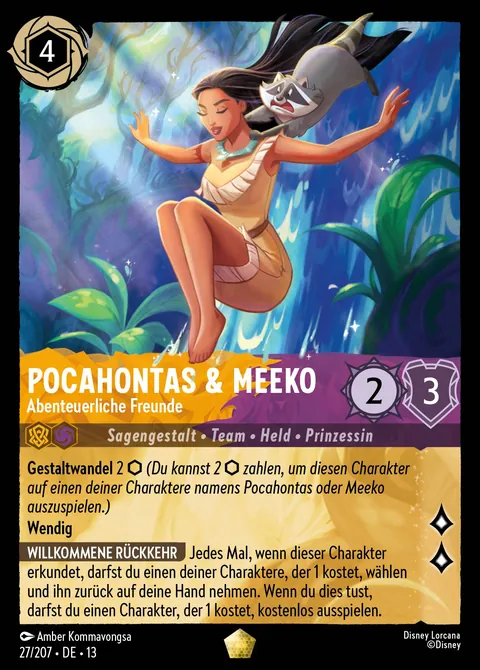 Pocahontas & Meeko - Abenteuerliche Freunde #027 Angriff der Ranke! Disney Lorcana-Karte (Near Mint)