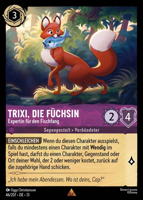 Trixi, die Füchsin - Expertin für den Fischfang #046 Angriff der Ranke! Disney Lorcana-Karte (Near Mint)