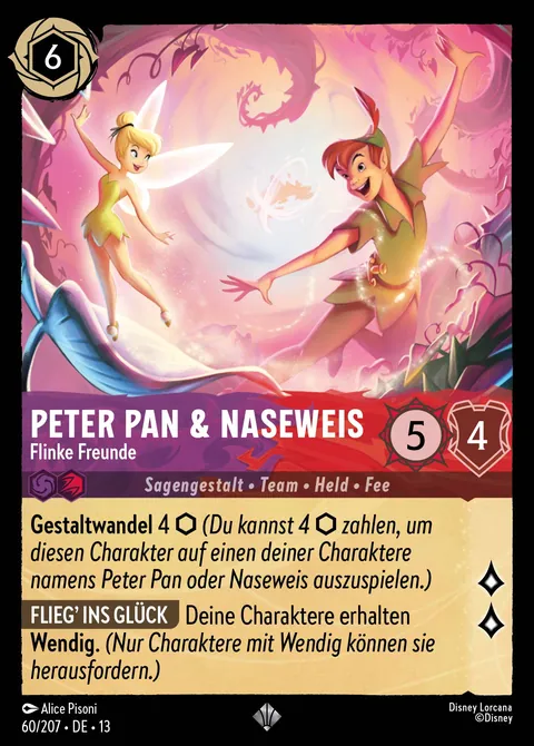 Peter Pan & Naseweis - Flinke Freunde #060 Angriff der Ranke! Disney Lorcana-Karte (Near Mint)