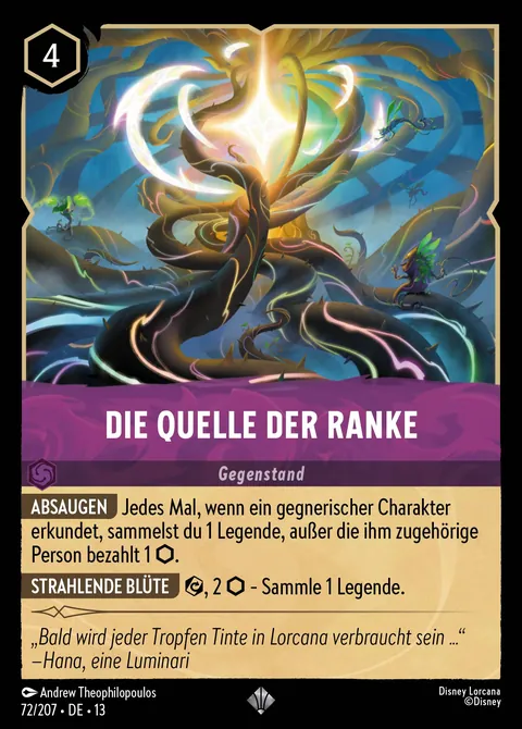 Die Quelle der Ranke #072 Angriff der Ranke! Disney Lorcana-Karte (Near Mint)