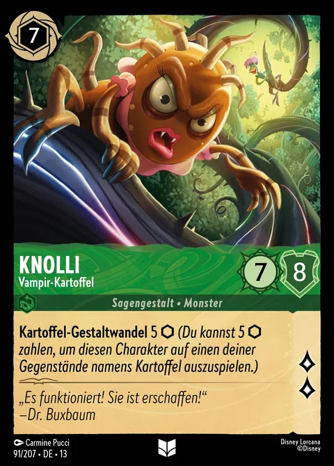 Knolli - Vampir-Kartoffel #091 Angriff der Ranke! Disney Lorcana-Karte (Near Mint)