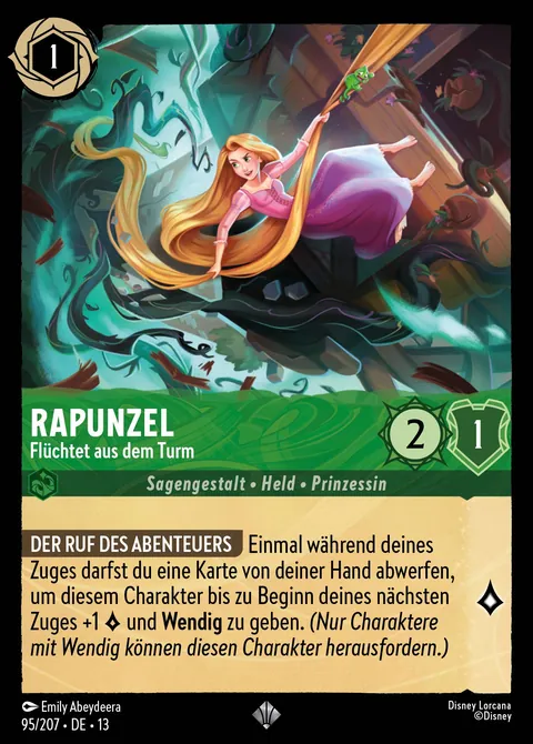 Rapunzel - Flüchtet aus dem Turm #095 Angriff der Ranke! Disney Lorcana-Karte (Near Mint)