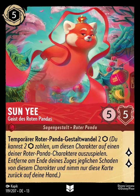 Sun Yee - Geist des Roten Pandas #119 Angriff der Ranke! Disney Lorcana-Karte (Near Mint)