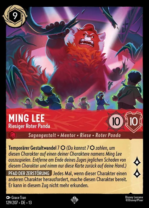 Ming Lee - Riesiger Roter Panda #129 Angriff der Ranke! Disney Lorcana-Karte (Near Mint)