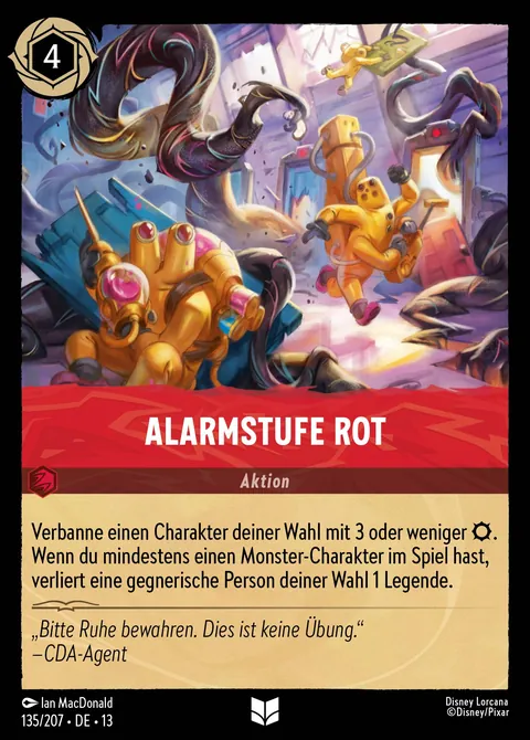 Alarmstufe Rot #135 Angriff der Ranke! Disney Lorcana-Karte (Near Mint)