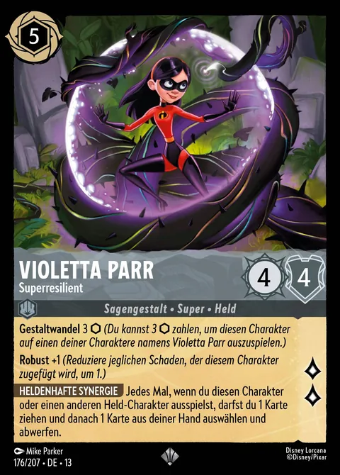 Violetta Parr - Superresilient #176 Angriff der Ranke! Disney Lorcana-Karte (Near Mint)