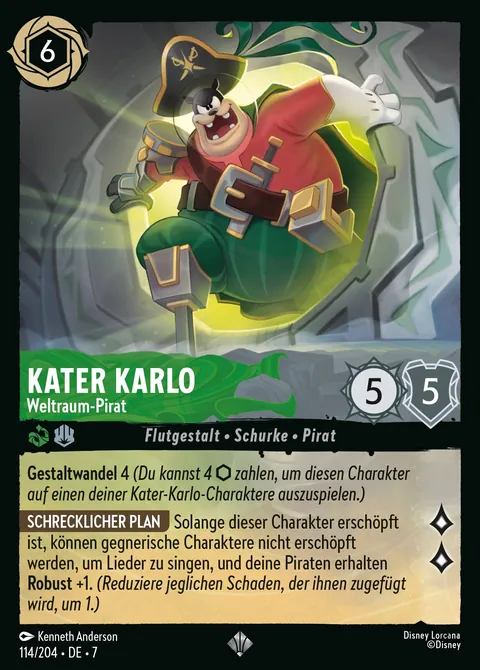 Kater Karlo - Weltraum-Pirat #114 Archazias Insel Disney Lorcana-Karte (Near Mint)