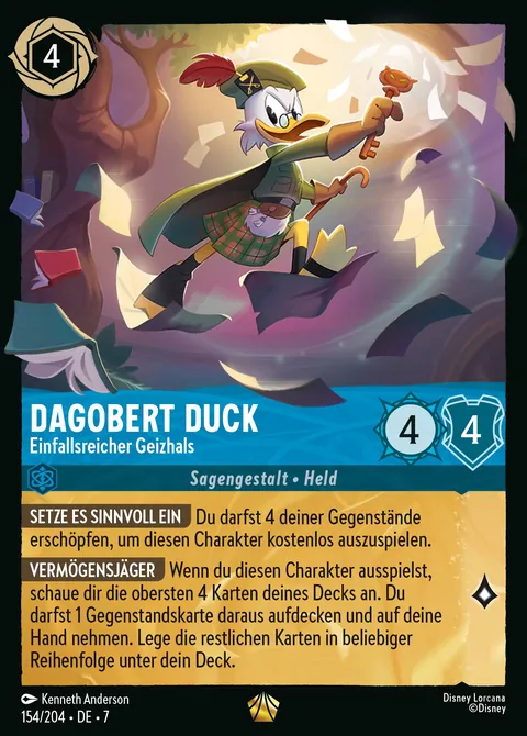 Dagobert Duck - Einfallsreicher Geizhals #154 Archazias Insel Disney Lorcana-Karte (Near Mint)
