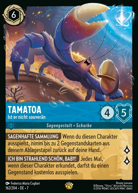 Tamatoa - Ist er nicht souverän #162 Archazias Insel Disney Lorcana-Karte (Near Mint)