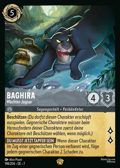 Baghira - Wächter-Jaguar #198 Archazias Insel Disney Lorcana-Karte (Near Mint)