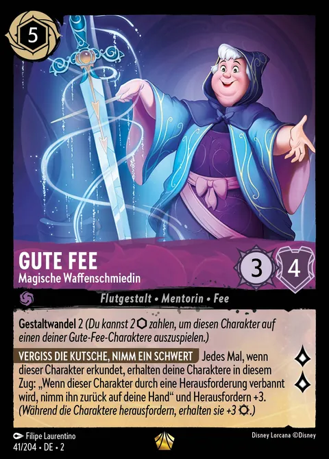 Gute Fee - Magische Waffenschmiedin #041 Aufstieg der Flutgestalten Disney Lorcana-Karte (Near Mint)