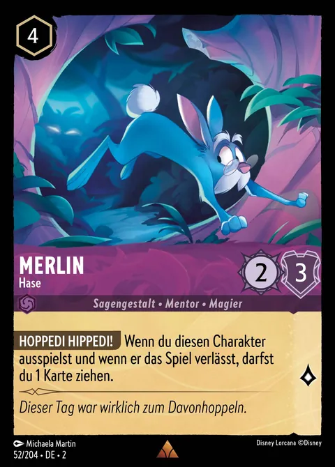 Merlin - Hase #052 Aufstieg der Flutgestalten Disney Lorcana-Karte (Near Mint)