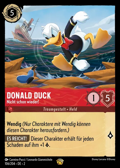 Donald Duck - Nicht schon wieder! #106 Aufstieg der Flutgestalten Disney Lorcana-Karte (Near Mint)