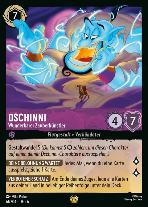 Dschinni - Wunderbarer Zauberkünstler #061 Azurblaues Meer Disney Lorcana-Karte (Near Mint)