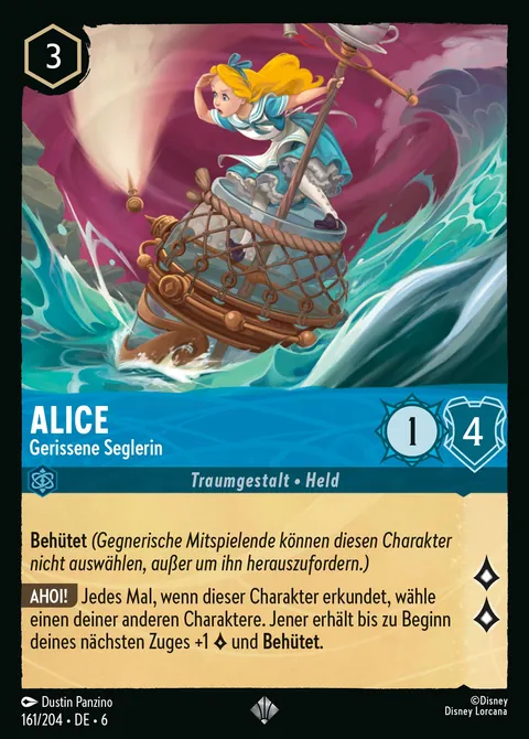 Alice - Gerissene Seglerin #161 Azurblaues Meer Disney Lorcana-Karte (Near Mint)