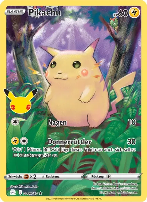 Pikachu 005/025 Celebrations (CEL) Pokémon-Karte (Near Mint)