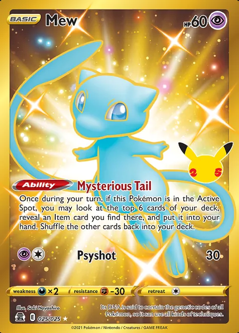 Mew 025/025 Celebrations (CEL) Pokémon card (Near Mint)