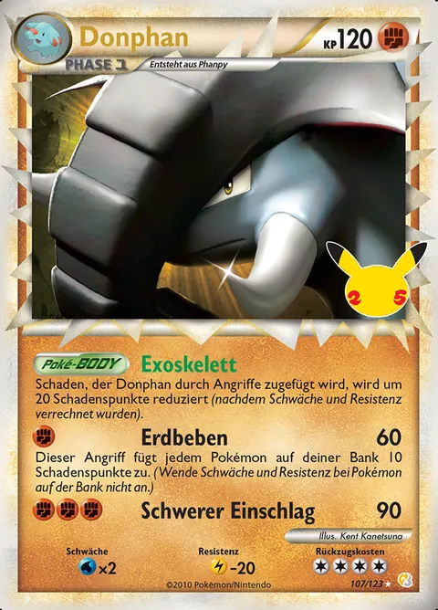 Donphan 107/123 Celebrations Klassische Kollektion (CEL:CC) Pokémon-Karte (Near Mint)