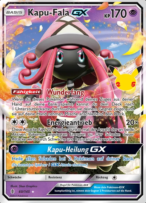 Kapu-Fala-GX 60/145 Celebrations Klassische Kollektion (CEL:CC) Pokémon-Karte (Near Mint)