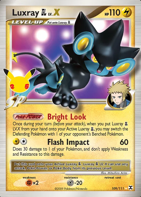 Luxray GL LV.X 109/111 Celebrations Classic Collection (CEL:CC) Pokémon card (Near Mint)
