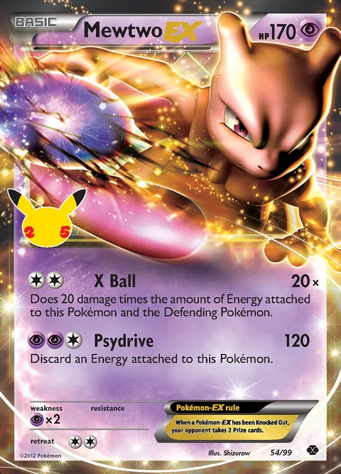 Mewtwo EX 54/99 Celebrations Classic Collection (CEL:CC) Pokémon card (Near Mint)