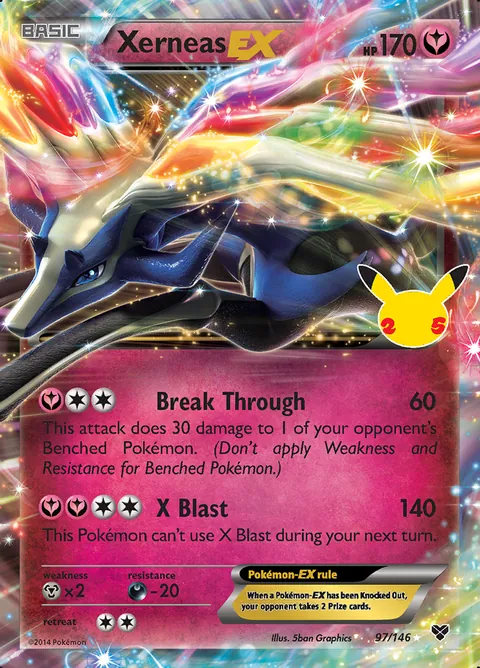 Xerneas EX 97/146 Celebrations Classic Collection (CEL:CC) Pokémon card (Near Mint)