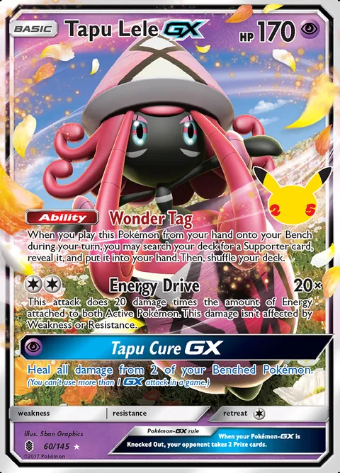 Tapu Lele GX 60/145 Celebrations Classic Collection (CEL:CC) Pokémon card (Near Mint)