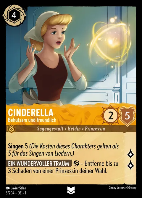 Cinderella - Behutsam und freundlich #003 Das erste Kapitel Disney Lorcana-Karte (Near Mint)