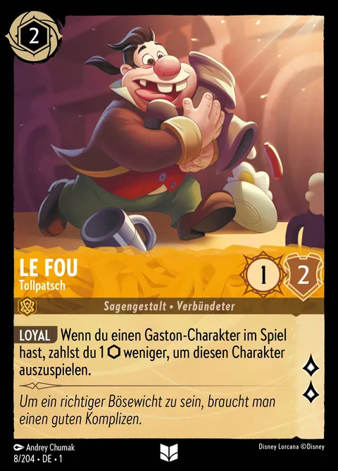 Le Fou - Tollpatsch #008 Das erste Kapitel Disney Lorcana-Karte (Near Mint)