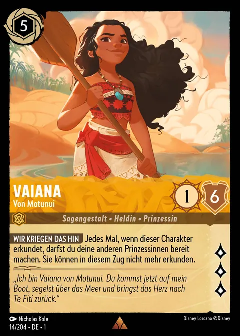 Vaiana - Von Motunui #014 Das erste Kapitel Disney Lorcana-Karte (Near Mint)