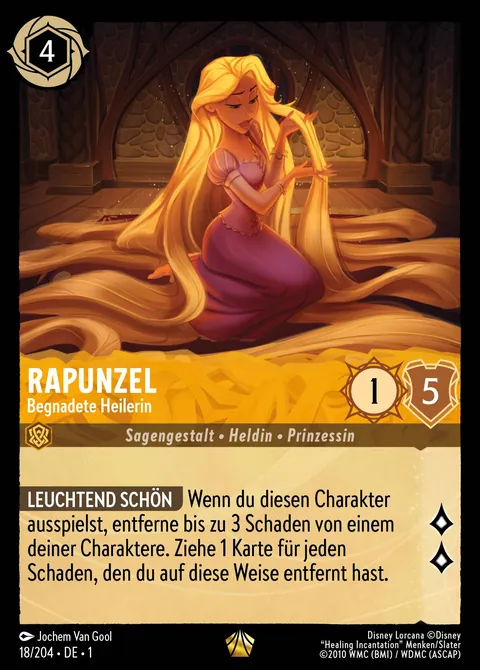 Rapunzel - Begnadete Heilerin #018 Das erste Kapitel Disney Lorcana-Karte (Near Mint)
