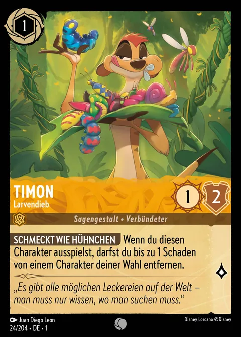 Timon - Larvendieb #024 Das erste Kapitel Disney Lorcana-Karte (Near Mint)