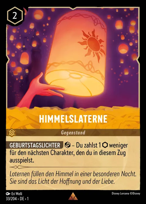 Himmelslaterne #033 Das erste Kapitel Disney Lorcana-Karte (Near Mint)