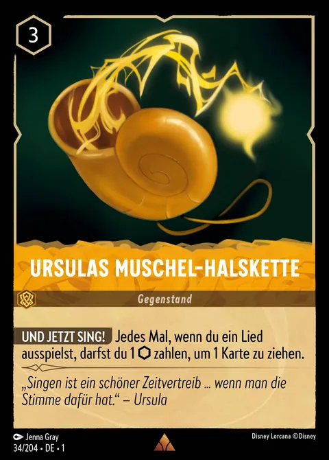 Ursulas Muschel-Halskette #034 Das erste Kapitel Disney Lorcana-Karte (Near Mint)