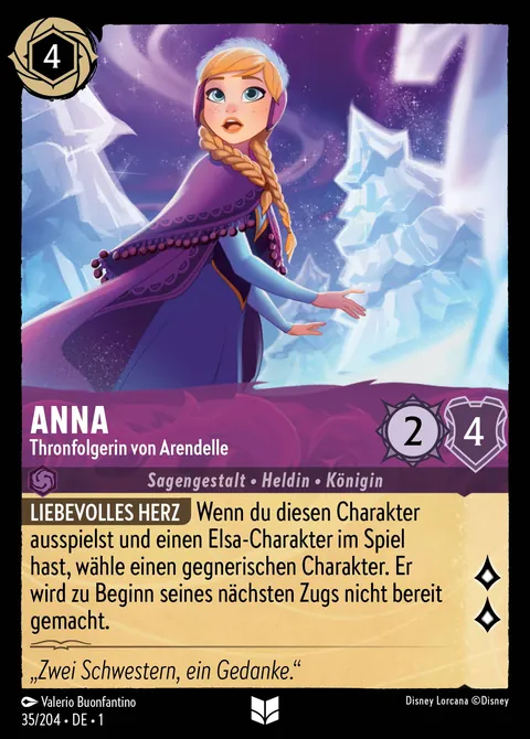 Anna - Thronfolgerin von Arendelle #035 Das erste Kapitel Disney Lorcana-Karte (Near Mint)