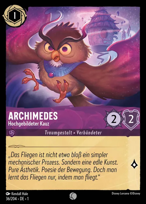 Archimedes - Hochgebildeter Kauz #036 Das erste Kapitel Disney Lorcana-Karte (Near Mint)