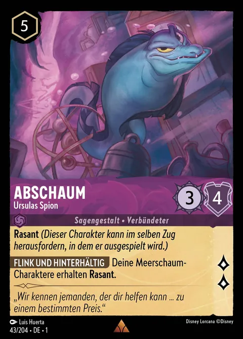 Abschaum - Ursulas Spion #043 Das erste Kapitel Disney Lorcana-Karte (Near Mint)