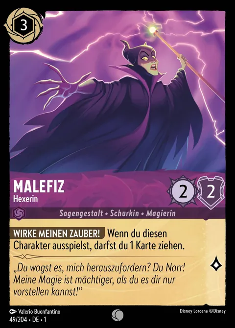 Malefiz - Hexerin #049 Das erste Kapitel Disney Lorcana-Karte (Near Mint)