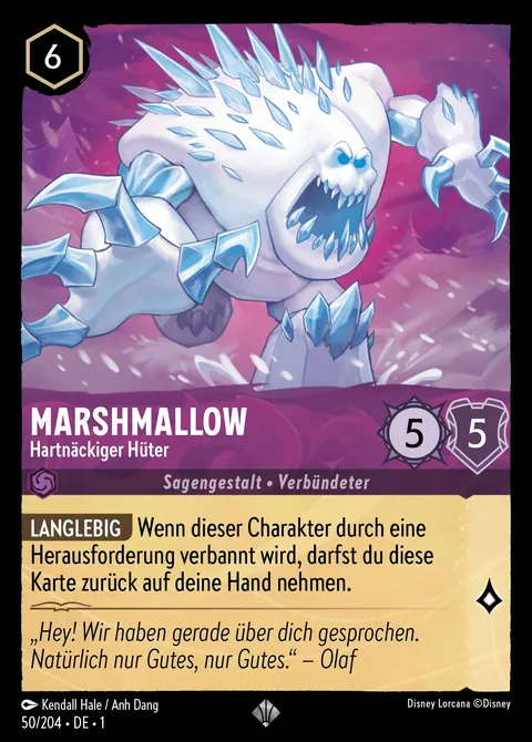Marshmallow - Hartnäckiger Hüter #050 Das erste Kapitel Disney Lorcana-Karte (Near Mint)