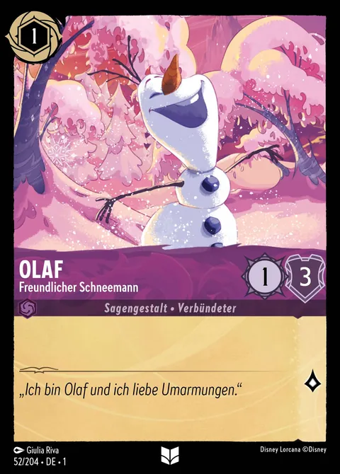 Olaf - Freundlicher Schneemann #052 Das erste Kapitel Disney Lorcana-Karte (Near Mint)
