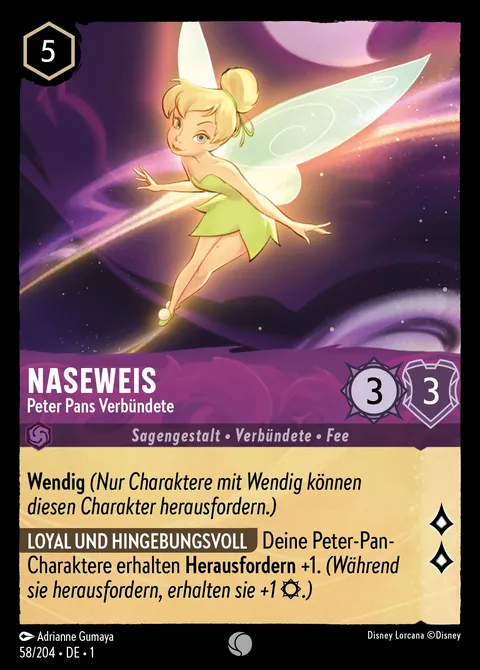 Naseweis - Peter Pans Verbündete #058 Das erste Kapitel Disney Lorcana-Karte (Near Mint)