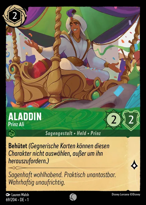Aladdin - Prinz Ali #069 Das erste Kapitel Disney Lorcana-Karte (Near Mint)