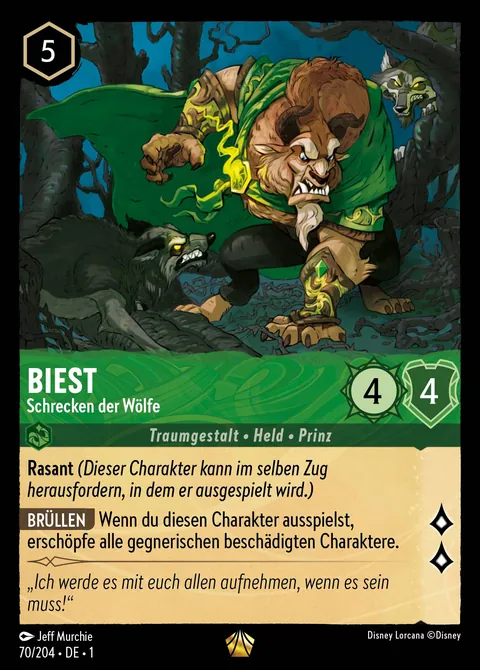 Biest - Schrecken der Wölfe #070 Das erste Kapitel Disney Lorcana-Karte (Near Mint)