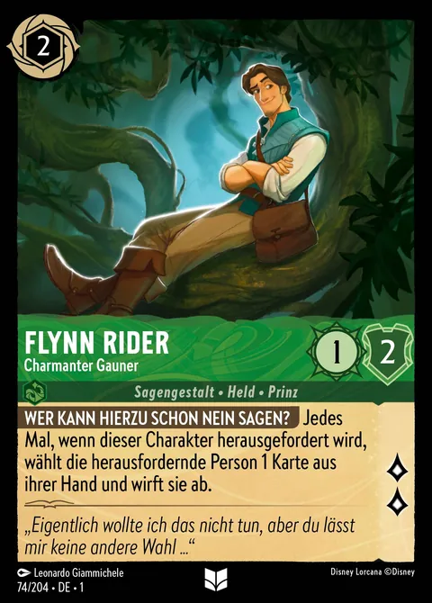 Flynn Rider - Charmanter Gauner #074 Das erste Kapitel Disney Lorcana-Karte (Near Mint)