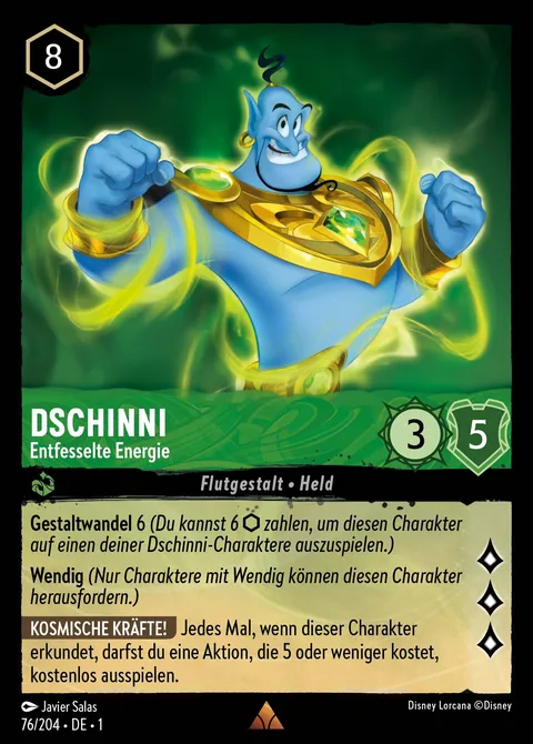 Dschinni - Entfesselte Energie #076 Das erste Kapitel Disney Lorcana-Karte (Near Mint)