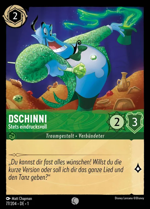 Dschinni - Stets eindrucksvoll #077 Das erste Kapitel Disney Lorcana-Karte (Near Mint)