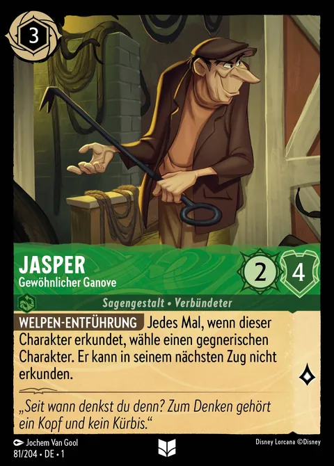 Jasper - Gewöhnlicher Ganove #081 Das erste Kapitel Disney Lorcana-Karte (Near Mint)