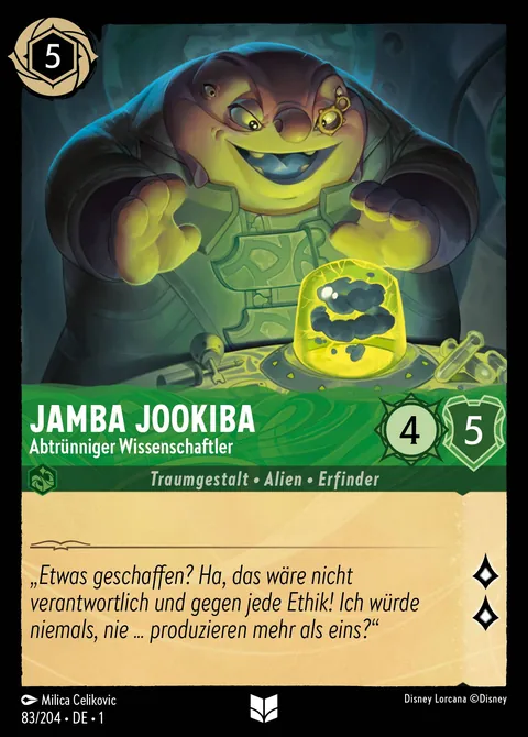 Jamba Jookiba - Abtrünniger Wissenschaftler #083 Das erste Kapitel Disney Lorcana-Karte (Near Mint)
