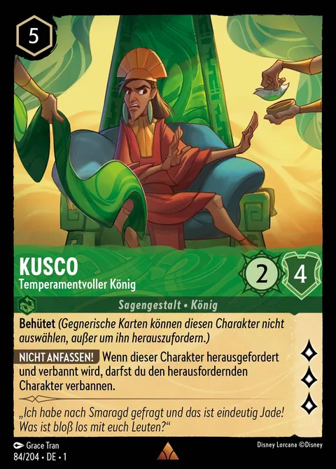 Kusco - Temperamentvoller König #084 Das erste Kapitel Disney Lorcana-Karte (Near Mint)
